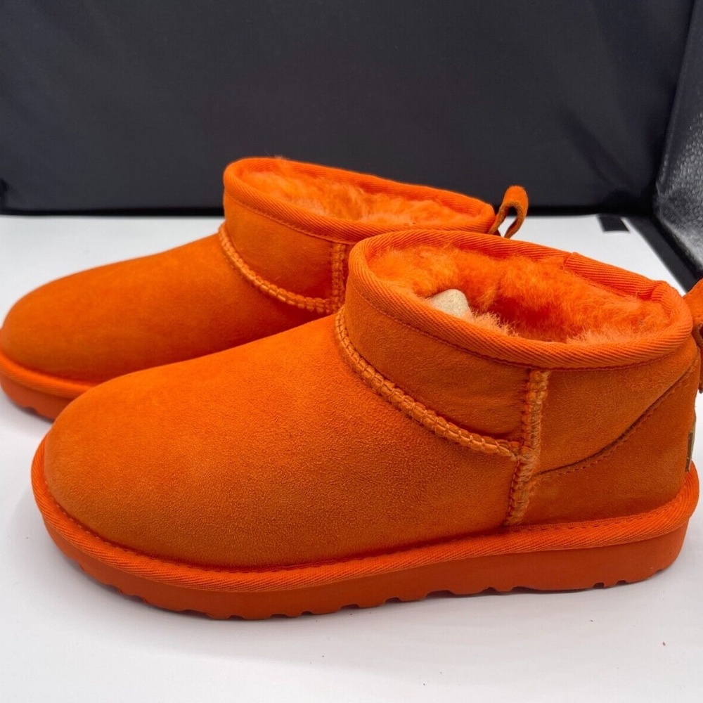 UGG CLASSIC ULTRA MINI Ankle Boot 1116109 ORANGE SODA size 6